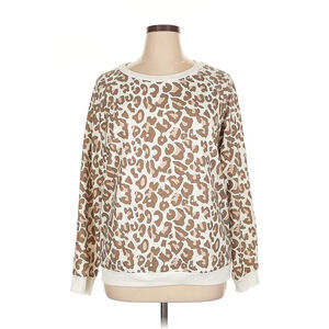 Women's ECOWISH Leopard Print Sweatshirt Size L